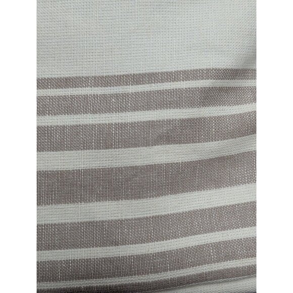 Quince Coastal Stripe Linen Cotton Room Darkening Curtain 48x96 - 2 Panels - Picture 2 of 8